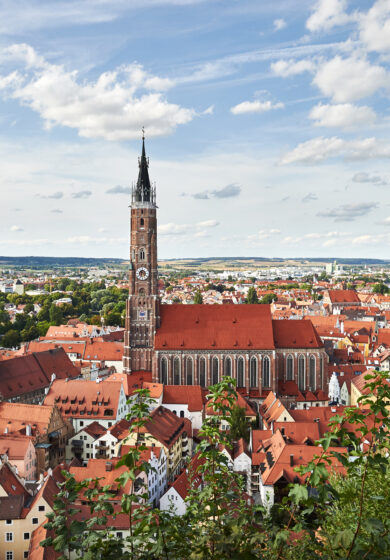 Landshut mit Martinskirche. Foto: Stadt Landshut