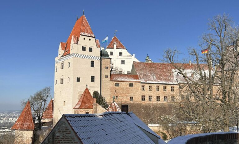 Die Landshuter Burg Trausnitz im Winter. Foto: Stadt Landshut