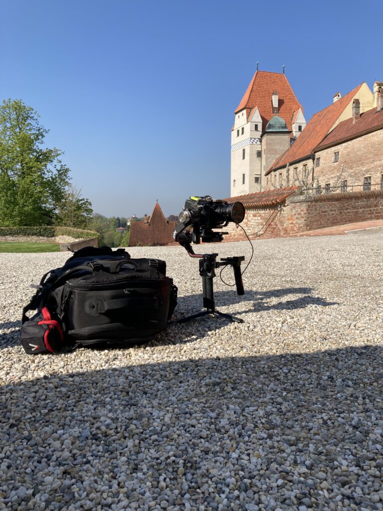 Filmdreh auf der Burg traunsitz in Landshut. Foto: Stadt Landshut