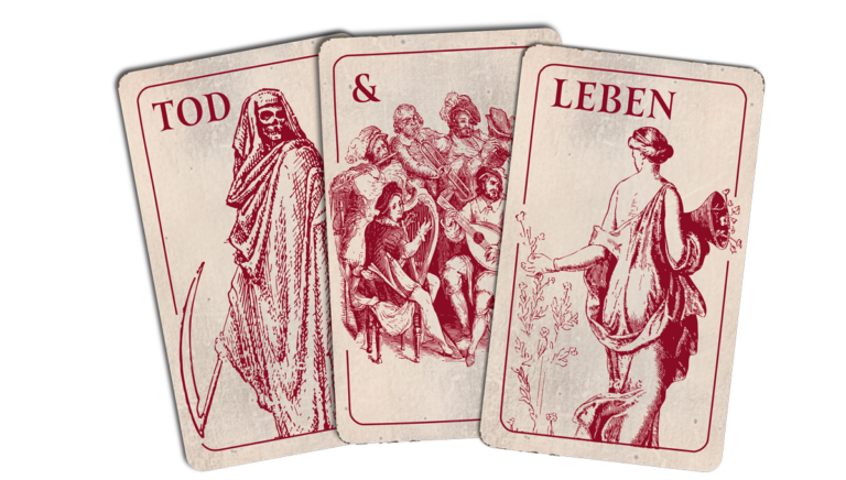 Tarotkarten, die Den Tod und das Leben symbolisieren. Grafik: Landshuter Hofmusiktage