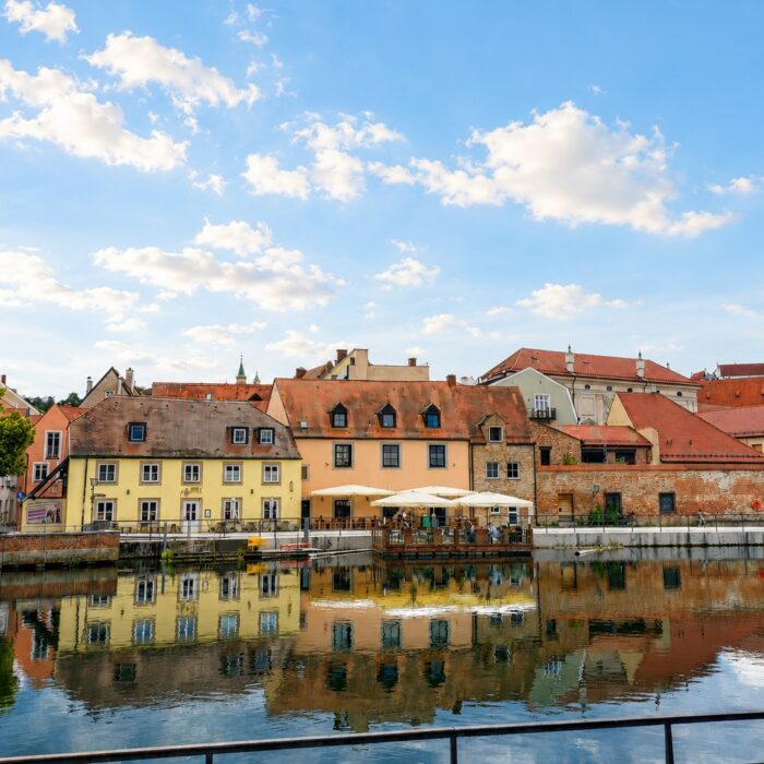 Blick auf die Isarklause in Landshut. Foto: Stadt Landshut