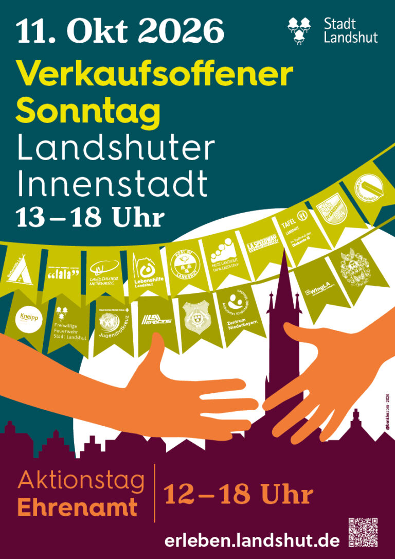 Verkaufsoffener Sonntag Landshut Innenstadt am 11.10.2026 mit Aktionstag Ehrenamt