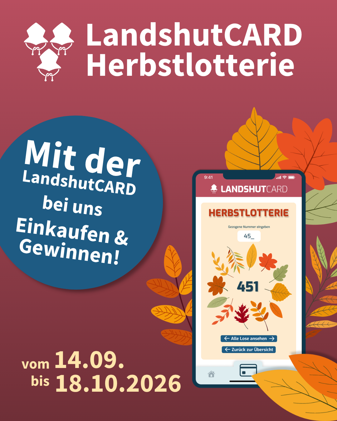 LandshutCARD-Herbstlotterie, Quelle: Stadt Landshut