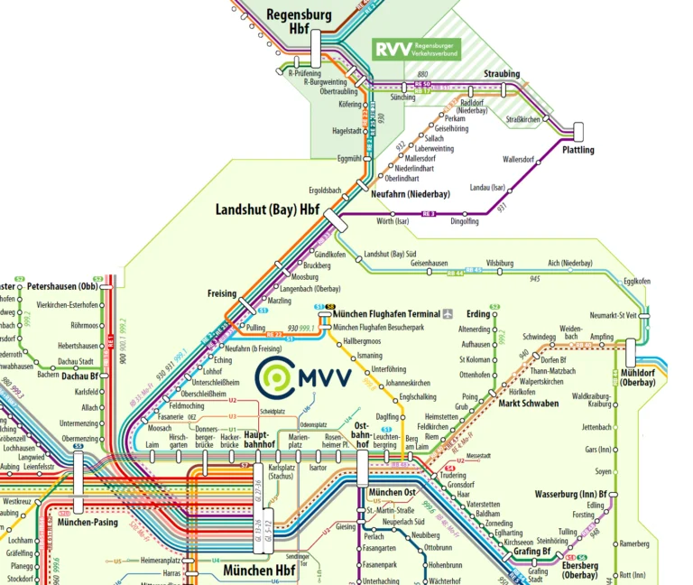 Lienennetzplan MVV